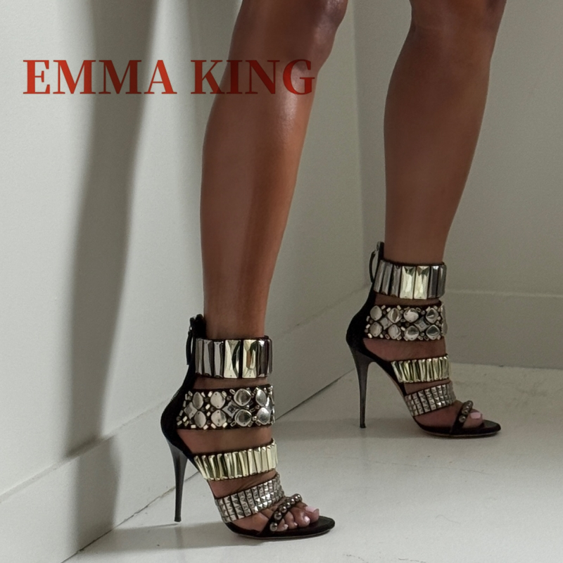 Ankle Strap Attachment - Sandali con cinturino alla caviglia decorati