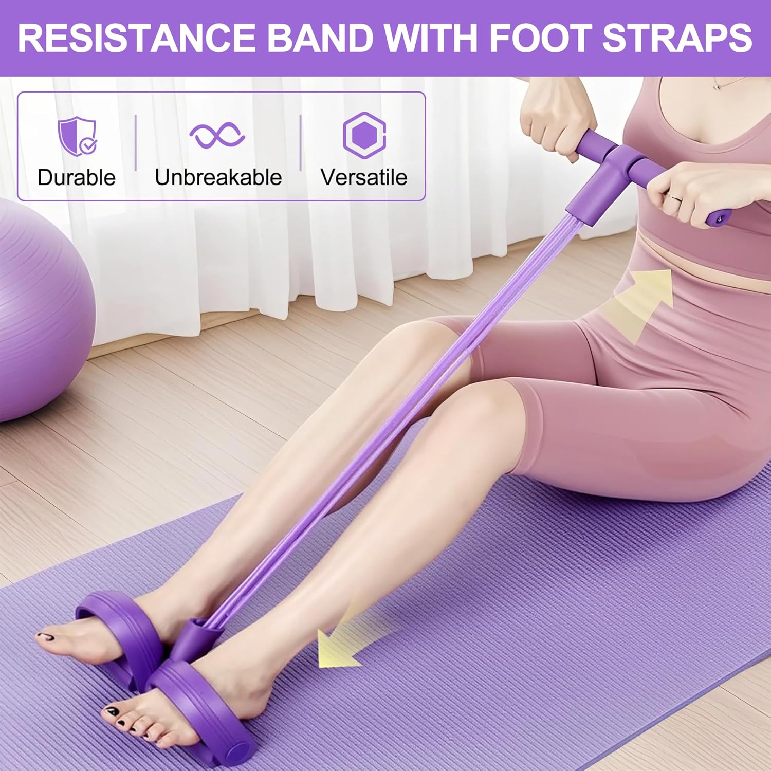 Home Gym Garden - Fascia di Resistenza a 4 Tubi