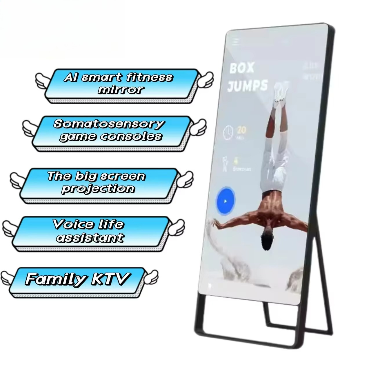 Home Gym Rubber Flooring - Specchio per allenatore personale da pavimento