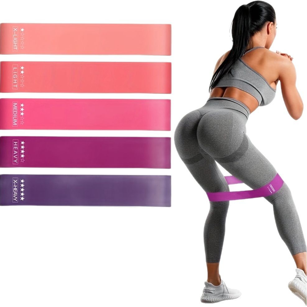 Resistance Band Heavy - Set di 5 fasce elastiche colorate