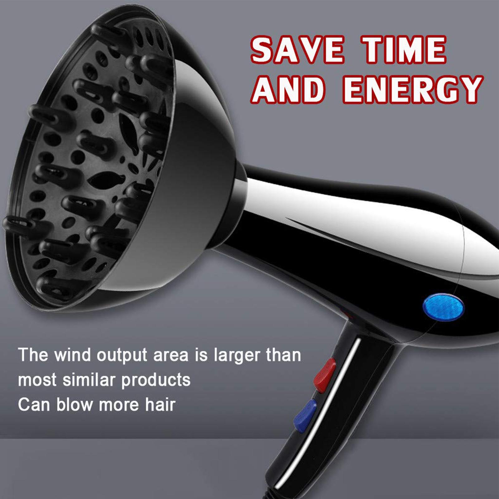 Home Gym Old School - Diffusore Universale Regolabile Nero per Asciugacapelli,