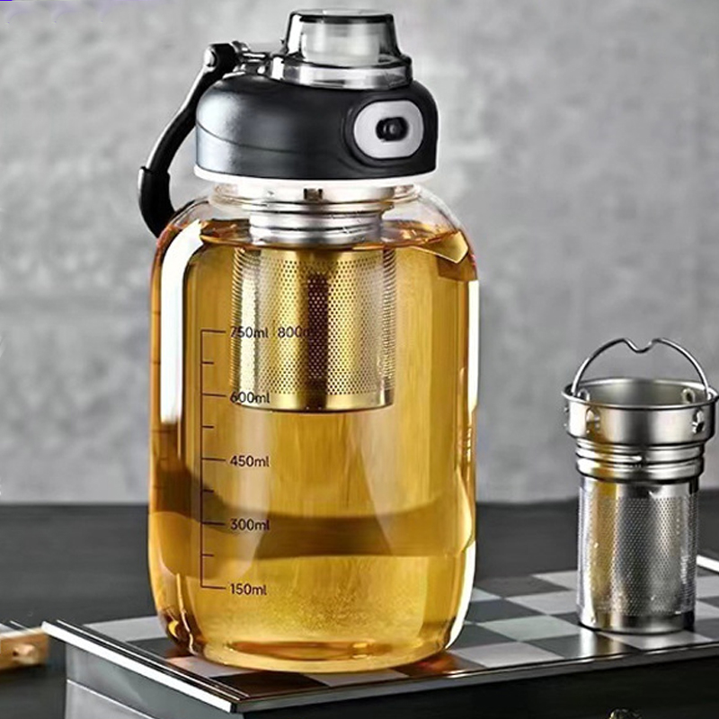 Kettler Home Gym - Bottiglia d'acqua in vetro grande da