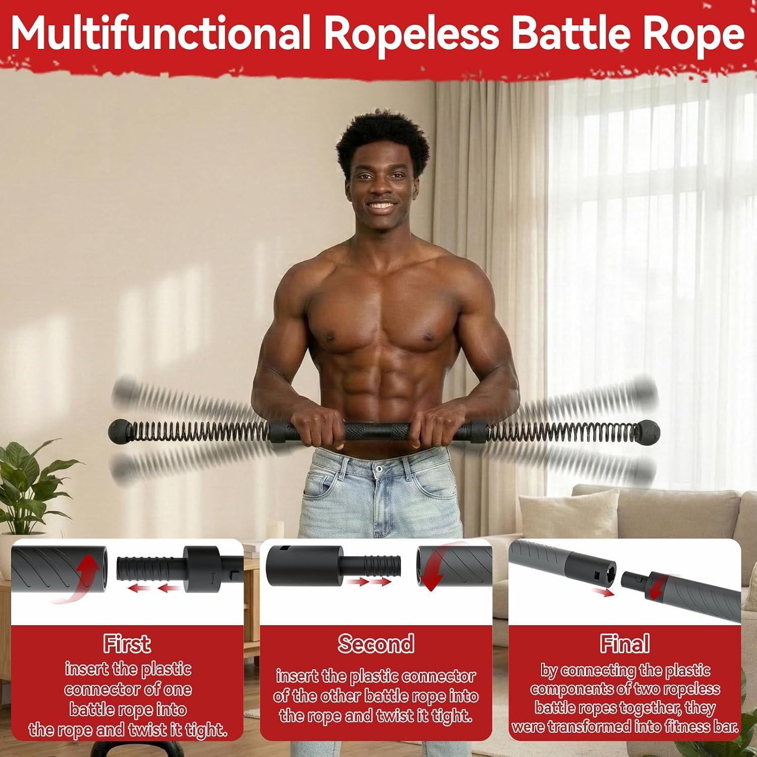 Home Gym Resistance - Barra Power Twister 2-in-1 senza fili