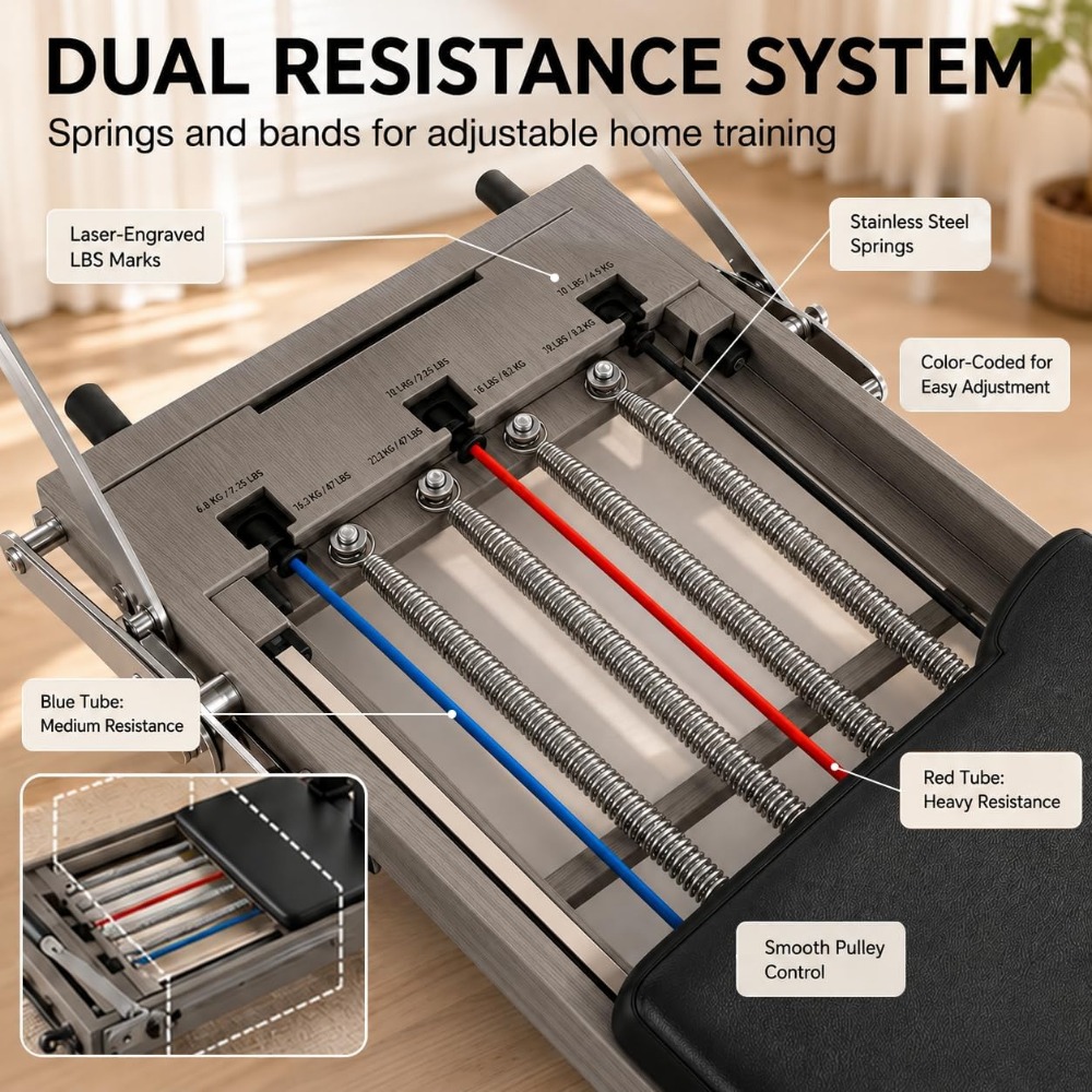 Reformer Pilates Pieghevole da - Home Gym Resistance recensione e prezzo